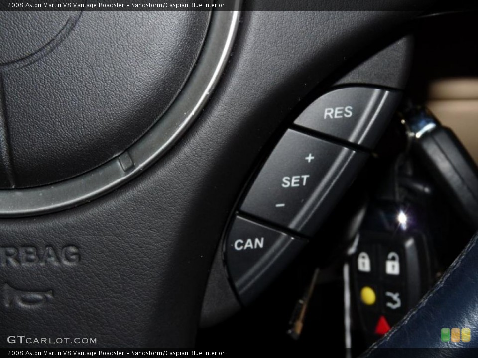 Sandstorm/Caspian Blue Interior Controls for the 2008 Aston Martin V8 Vantage Roadster #45818785