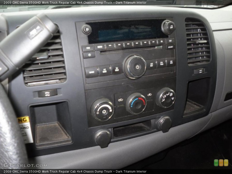 Dark Titanium Interior Controls for the 2009 GMC Sierra 3500HD Work Truck Regular Cab 4x4 Chassis Dump Truck #45820211