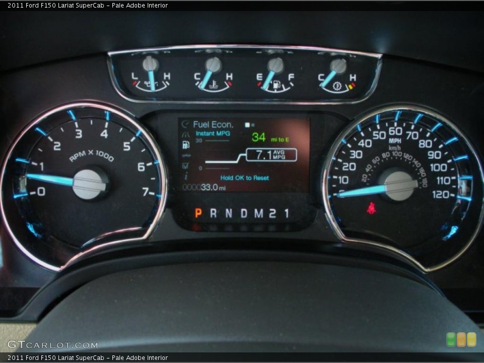 Pale Adobe Interior Gauges for the 2011 Ford F150 Lariat SuperCab #45822273