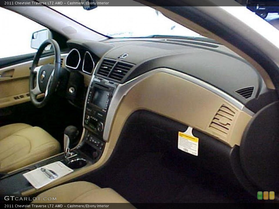 Cashmere/Ebony Interior Dashboard for the 2011 Chevrolet Traverse LTZ AWD #45823717