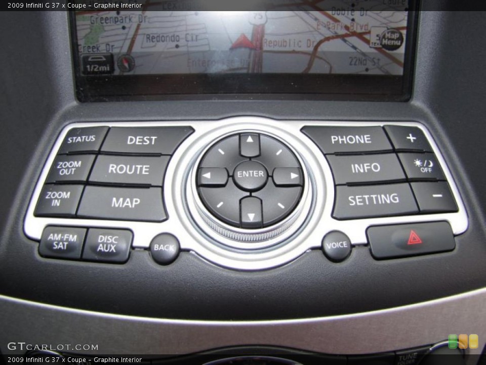 Graphite Interior Controls for the 2009 Infiniti G 37 x Coupe #45826477