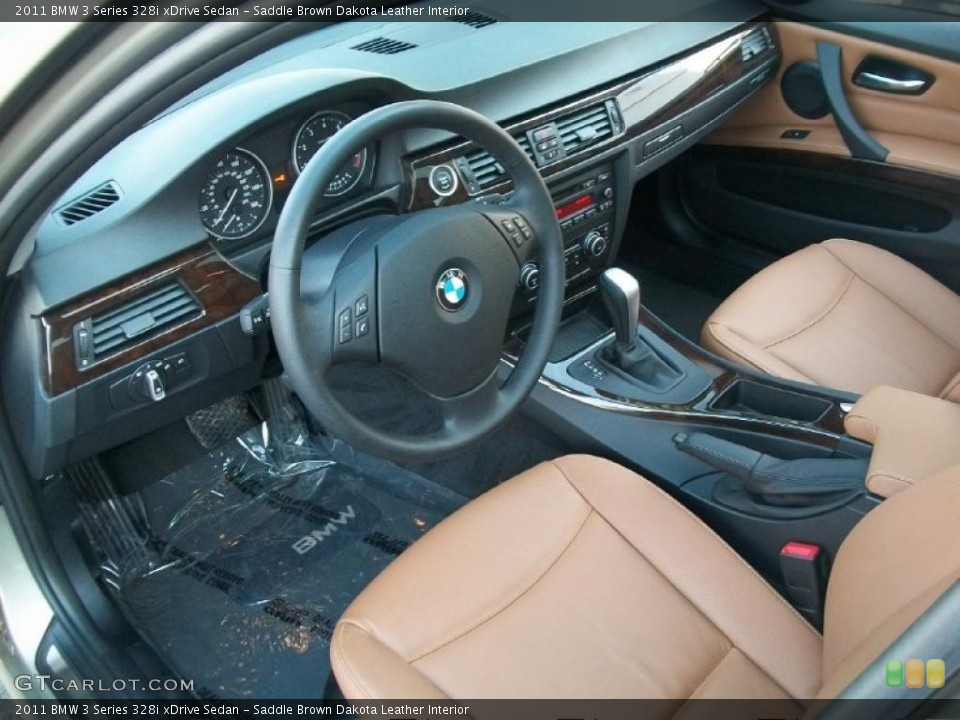Saddle Brown Dakota Leather Interior Prime Interior for the 2011 BMW 3 Series 328i xDrive Sedan #45827024
