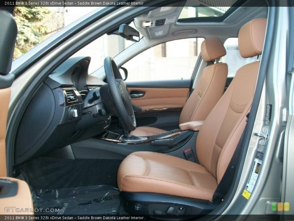 Saddle Brown Dakota Leather Interior Photo for the 2011 BMW 3 Series 328i xDrive Sedan #45827032