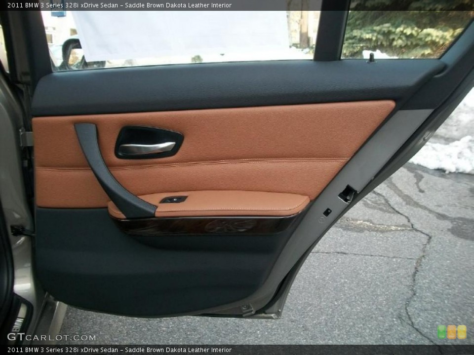 Saddle Brown Dakota Leather Interior Door Panel for the 2011 BMW 3 Series 328i xDrive Sedan #45827172