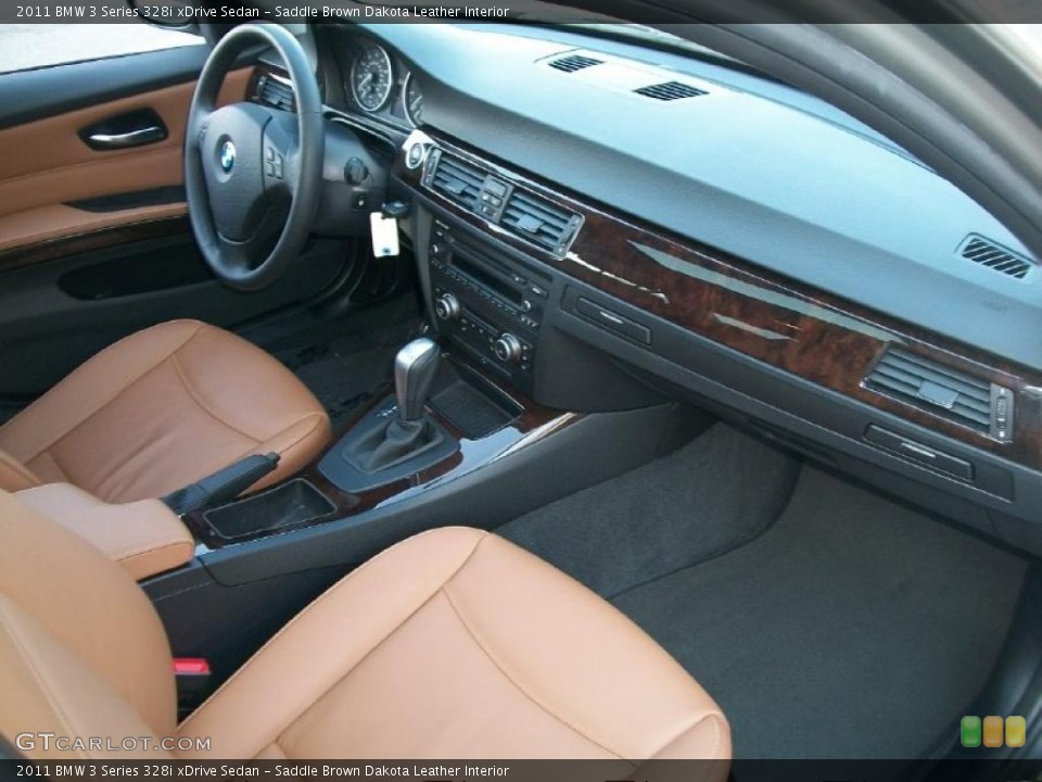 Saddle Brown Dakota Leather Interior Dashboard for the 2011 BMW 3 Series 328i xDrive Sedan #45827184