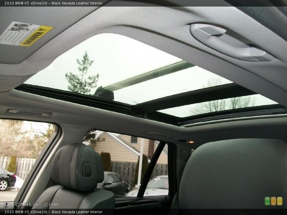 Black Nevada Leather Interior Sunroof for the 2010 BMW X5 xDrive30i #45828289