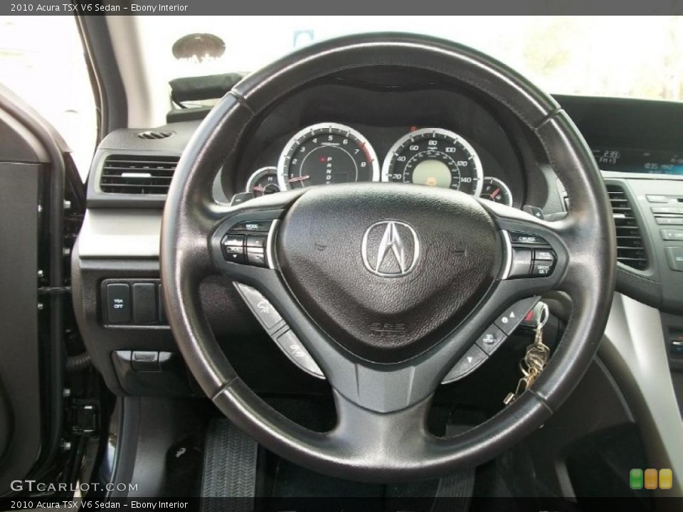 Ebony Interior Steering Wheel for the 2010 Acura TSX V6 Sedan #45828425