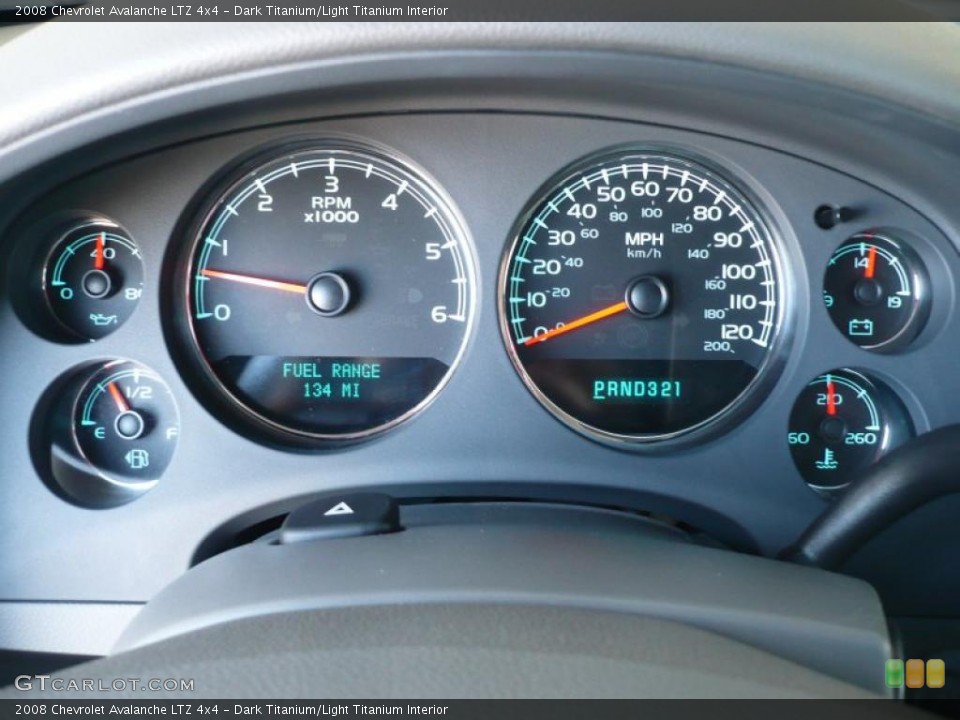 Dark Titanium/Light Titanium Interior Gauges for the 2008 Chevrolet Avalanche LTZ 4x4 #45829269