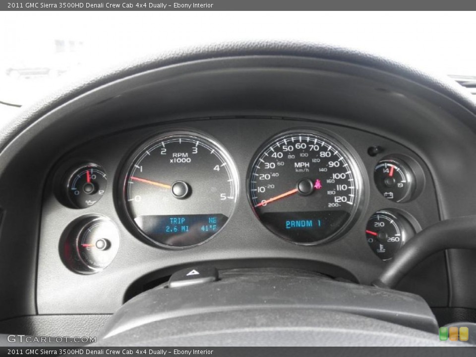 Ebony Interior Gauges for the 2011 GMC Sierra 3500HD Denali Crew Cab 4x4 Dually #45833626