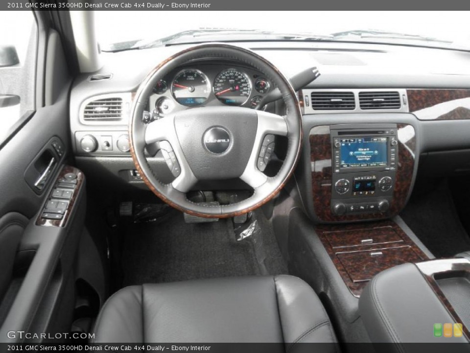 Ebony Interior Photo for the 2011 GMC Sierra 3500HD Denali Crew Cab 4x4 Dually #45833734