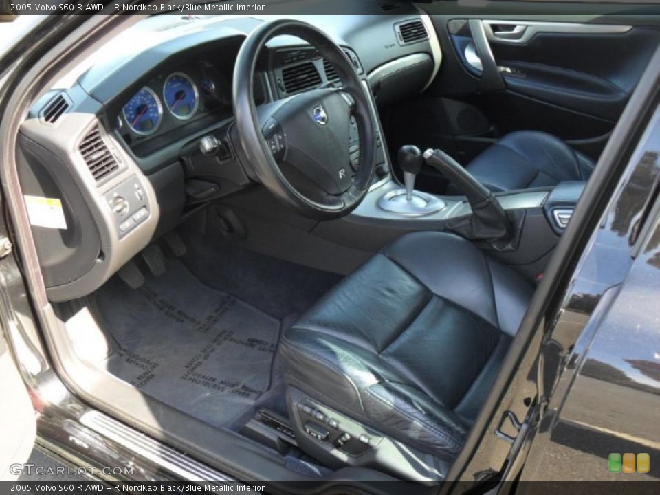 R Nordkap Black/Blue Metallic Interior Photo for the 2005 Volvo S60 R AWD #45842588