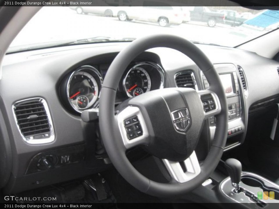 Black Interior Steering Wheel for the 2011 Dodge Durango Crew Lux 4x4 #45843352