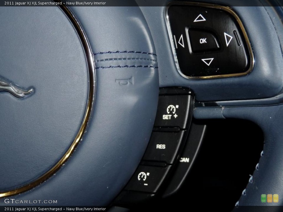 Navy Blue/Ivory Interior Controls for the 2011 Jaguar XJ XJL Supercharged #45844988