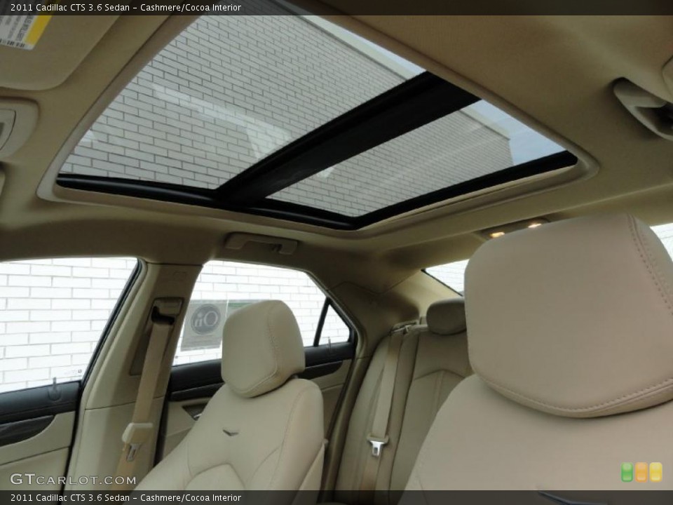 Cashmere/Cocoa Interior Sunroof for the 2011 Cadillac CTS 3.6 Sedan #45849104
