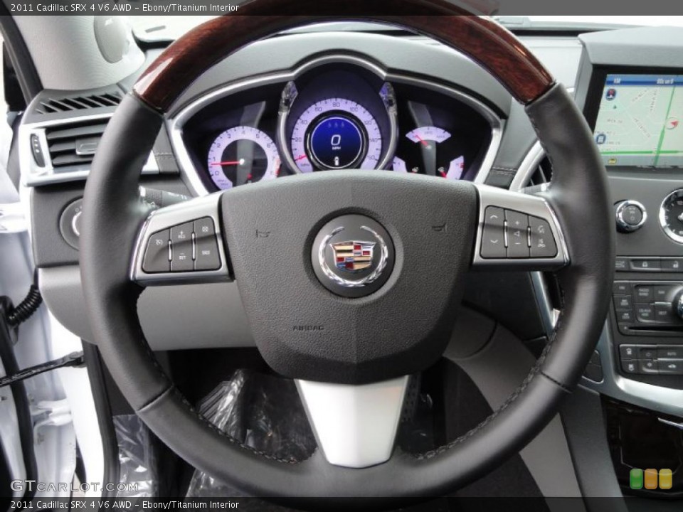 Ebony/Titanium Interior Steering Wheel for the 2011 Cadillac SRX 4 V6 AWD #45850649