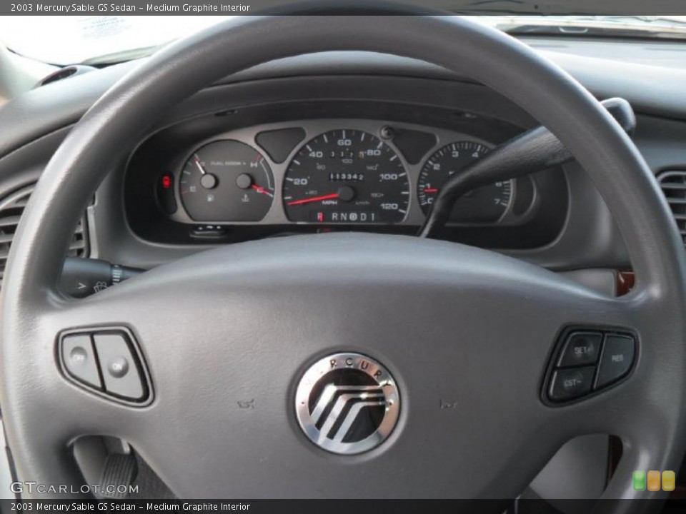Medium Graphite Interior Steering Wheel for the 2003 Mercury Sable GS Sedan #45853149