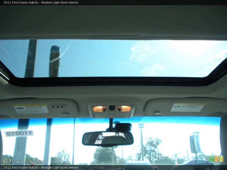 Medium Light Stone Interior Sunroof for the 2011 Ford Fusion Hybrid #45854214