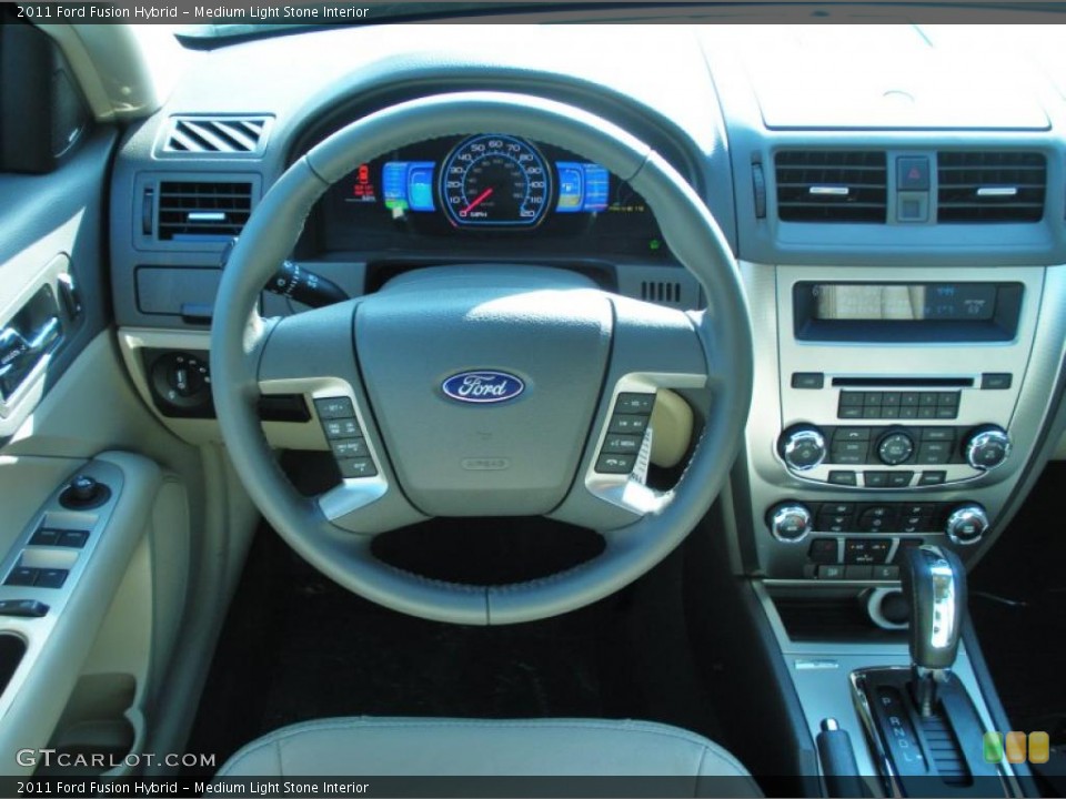 Medium Light Stone Interior Dashboard for the 2011 Ford Fusion Hybrid #45854222