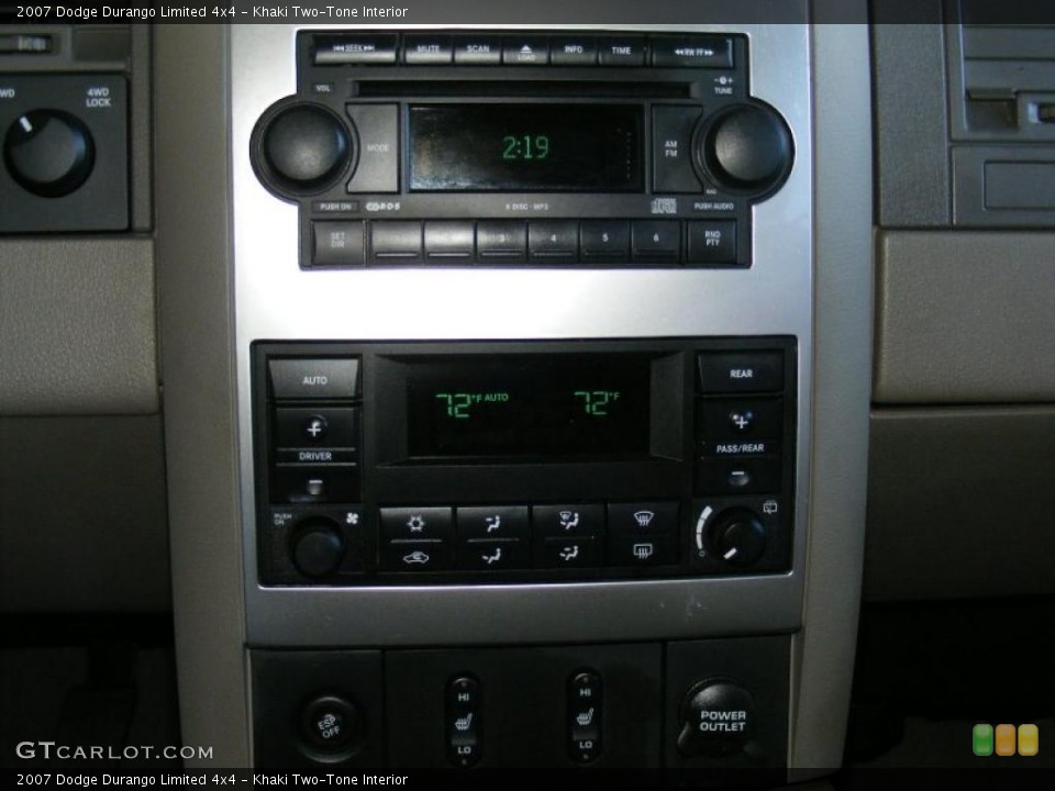 Khaki Two-Tone Interior Controls for the 2007 Dodge Durango Limited 4x4 #45854286