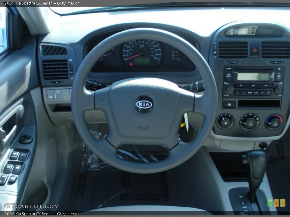 Gray Interior Steering Wheel for the 2006 Kia Spectra EX Sedan #45854506