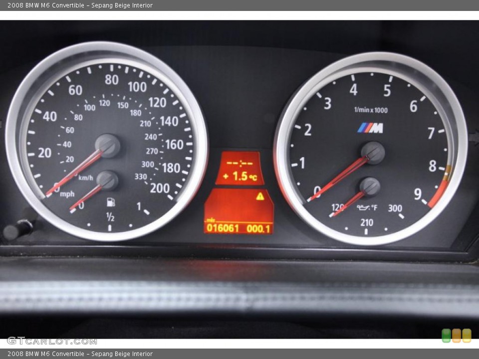 Sepang Beige Interior Gauges for the 2008 BMW M6 Convertible #45854606