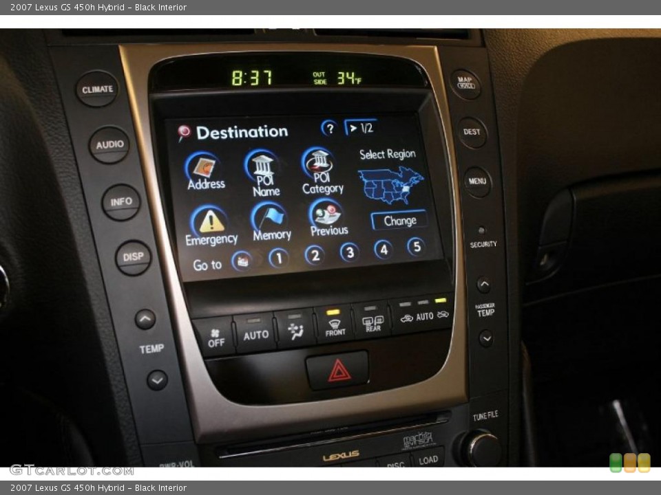 Black Interior Navigation for the 2007 Lexus GS 450h Hybrid #45858242