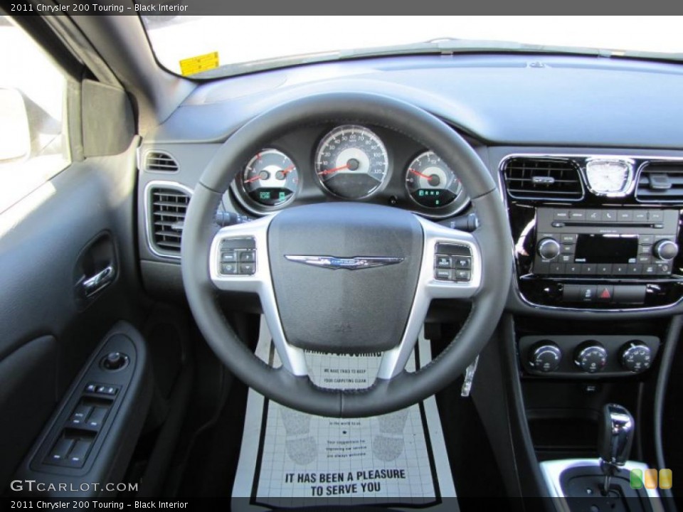 Black Interior Steering Wheel for the 2011 Chrysler 200 Touring #45858442