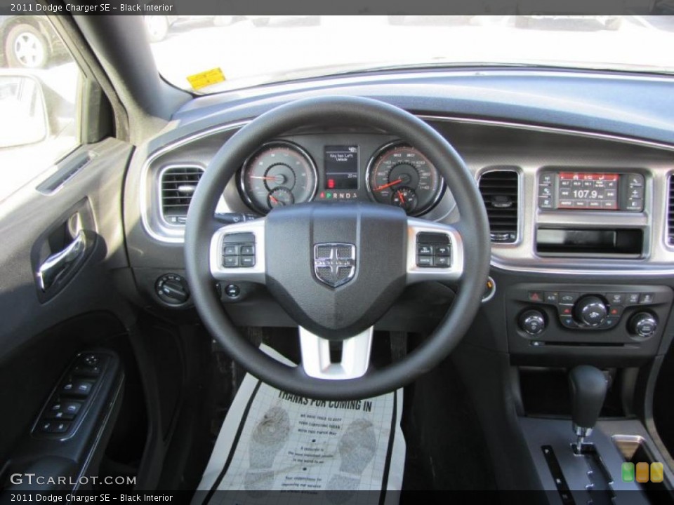 Black Interior Steering Wheel for the 2011 Dodge Charger SE #45859590