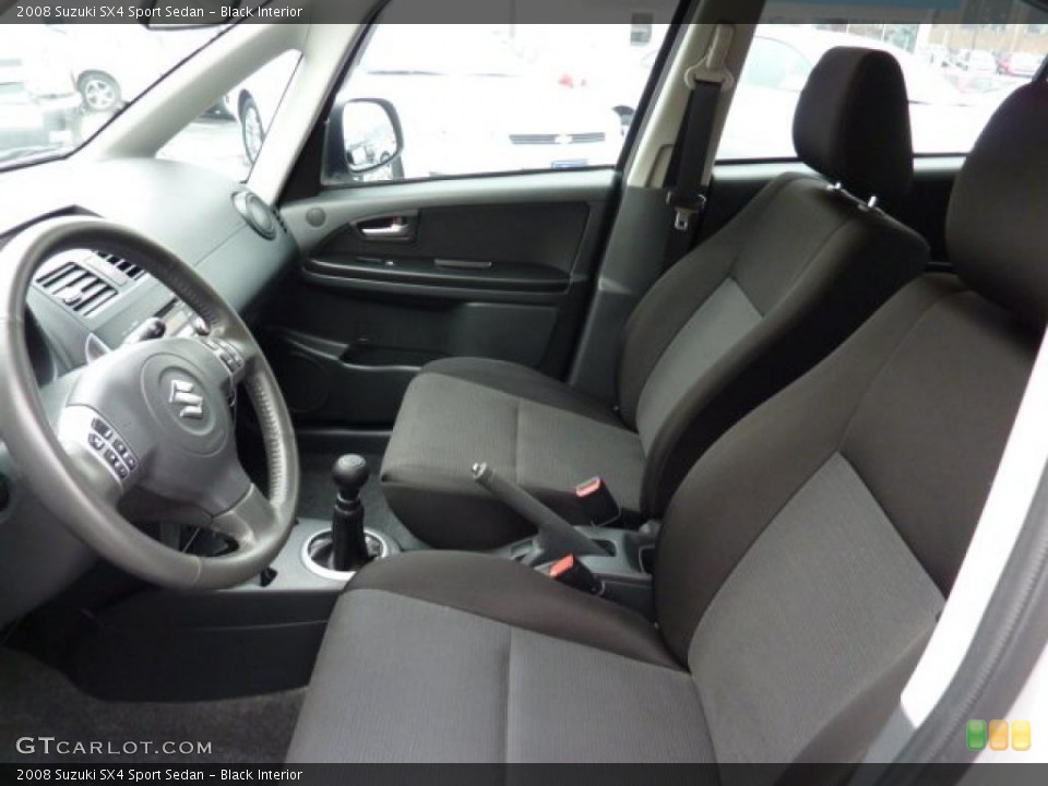 Black Interior Photo for the 2008 Suzuki SX4 Sport Sedan #45859594