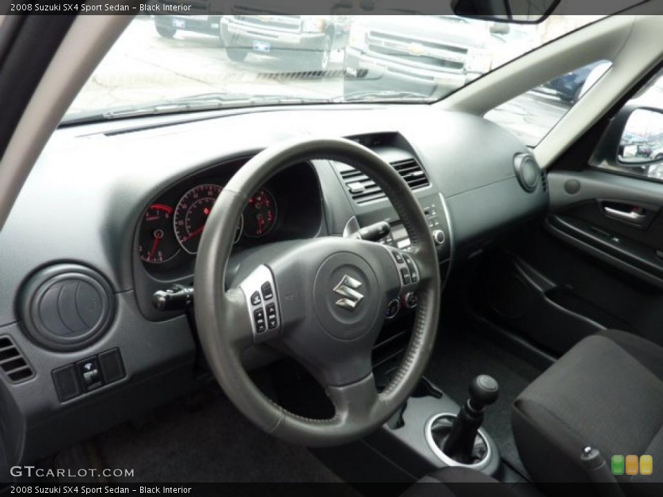 Black Interior Dashboard for the 2008 Suzuki SX4 Sport Sedan #45859598