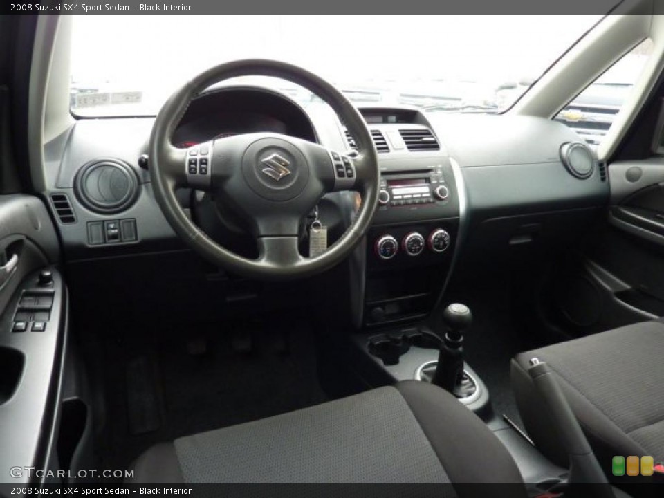 Black Interior Prime Interior for the 2008 Suzuki SX4 Sport Sedan #45859614