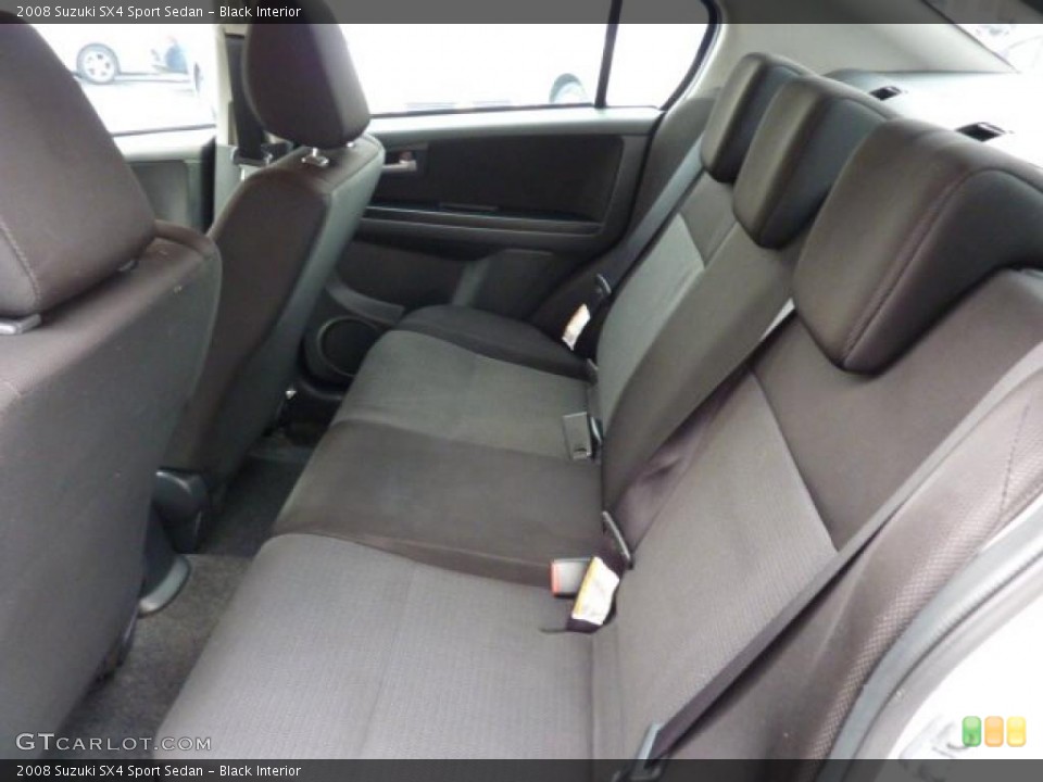 Black Interior Photo for the 2008 Suzuki SX4 Sport Sedan #45859626