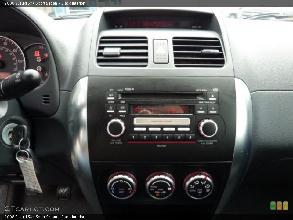 Black Interior Controls for the 2008 Suzuki SX4 Sport Sedan #45859694