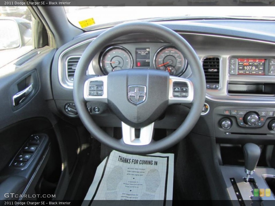 Black Interior Steering Wheel for the 2011 Dodge Charger SE #45859738