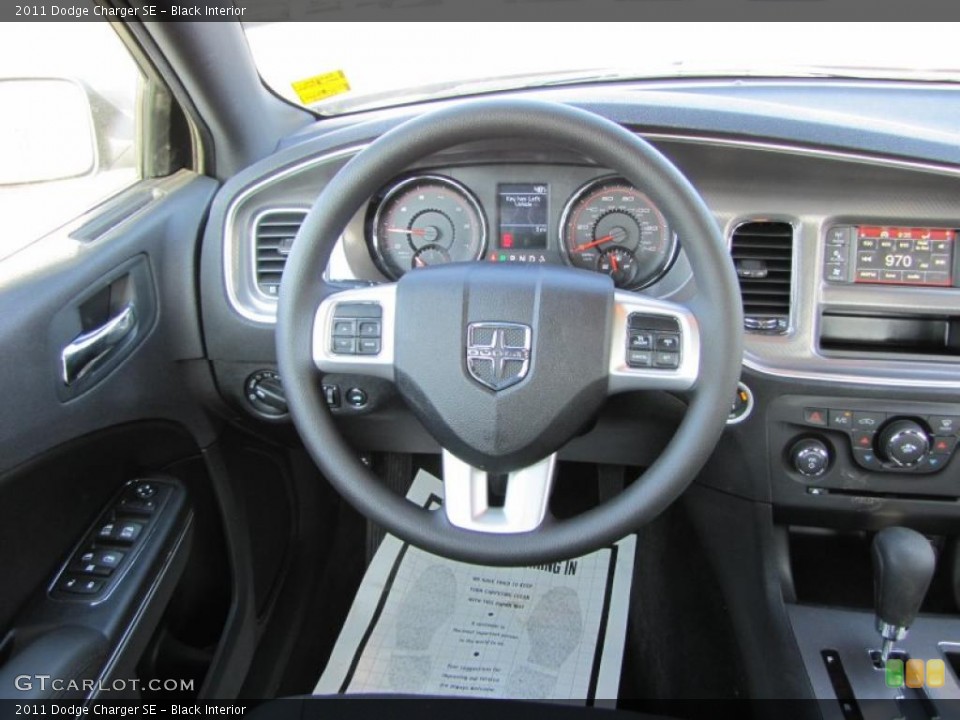Black Interior Steering Wheel for the 2011 Dodge Charger SE #45860386