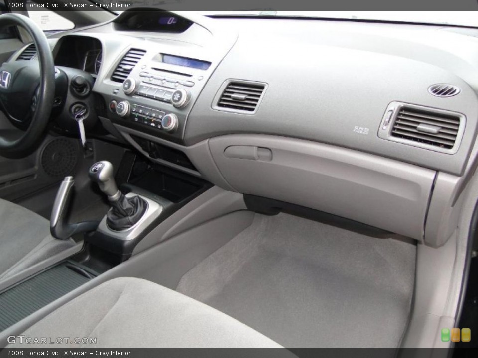 Gray Interior Dashboard for the 2008 Honda Civic LX Sedan #45860410