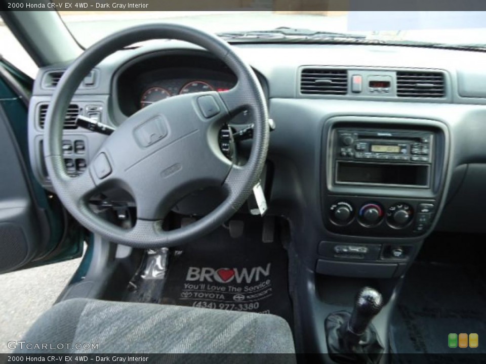 Dark Gray Interior Dashboard for the 2000 Honda CR-V EX 4WD #45861919