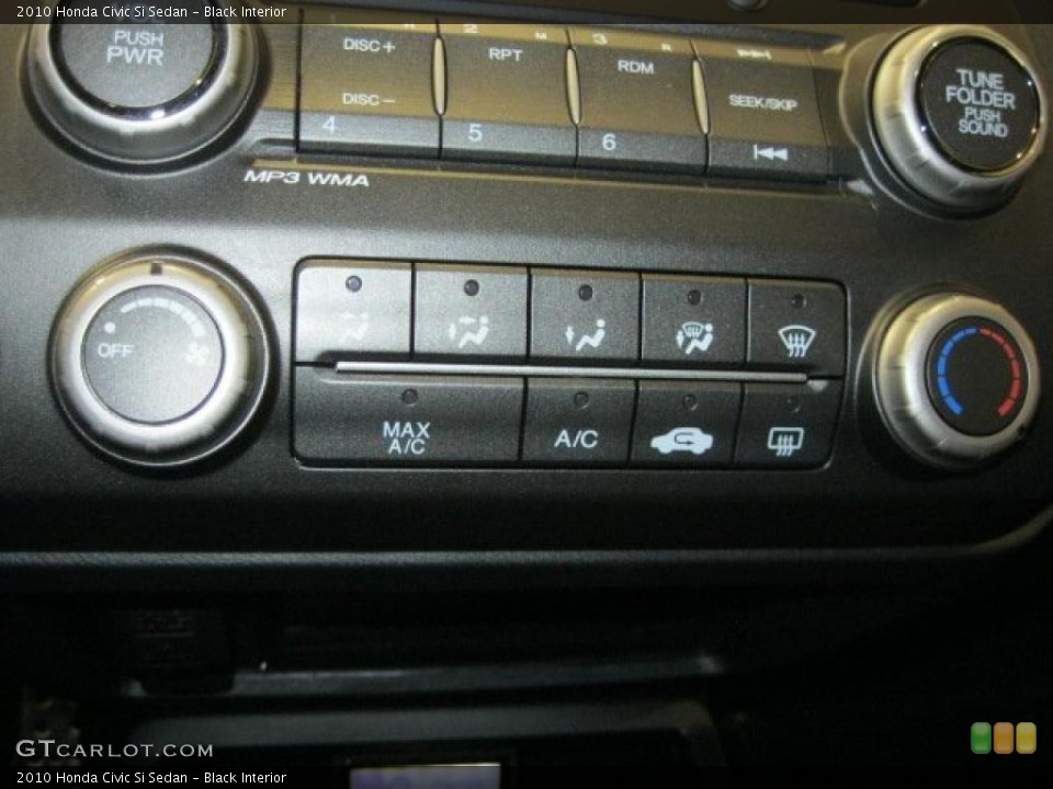 Black Interior Controls for the 2010 Honda Civic Si Sedan #45864451