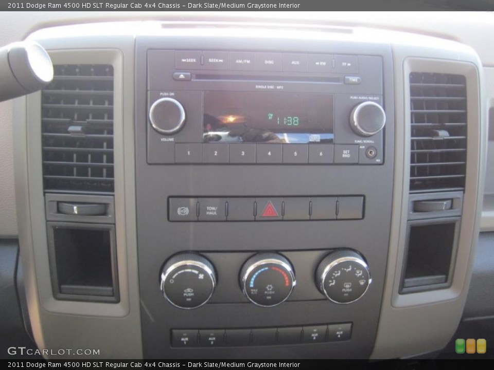 Dark Slate/Medium Graystone Interior Controls for the 2011 Dodge Ram 4500 HD SLT Regular Cab 4x4 Chassis #45868595