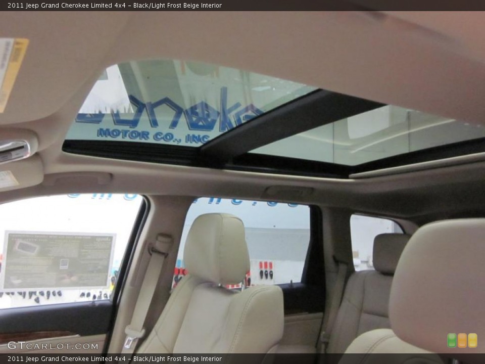 Black/Light Frost Beige Interior Sunroof for the 2011 Jeep Grand Cherokee Limited 4x4 #45869083