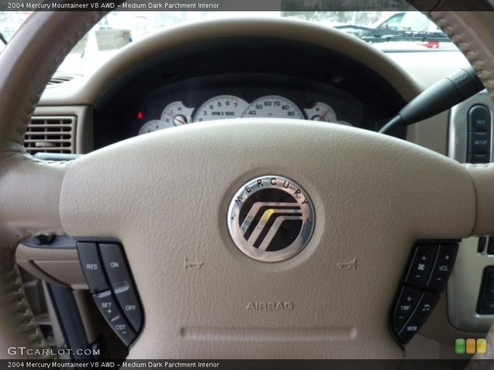 Medium Dark Parchment Interior Steering Wheel for the 2004 Mercury Mountaineer V8 AWD #45872367