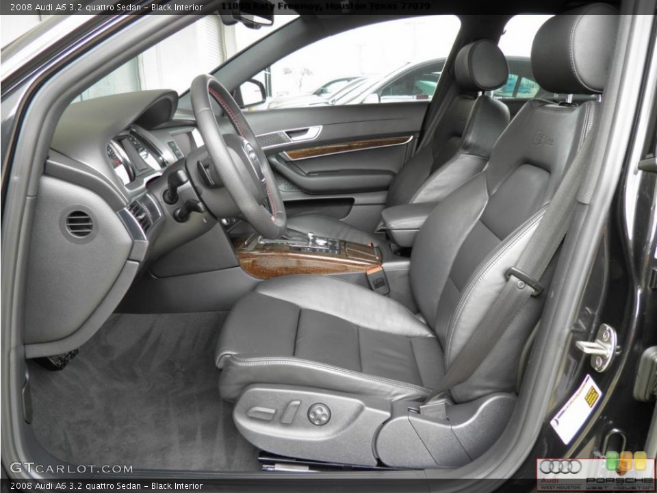 Black Interior Photo for the 2008 Audi A6 3.2 quattro Sedan #45877924