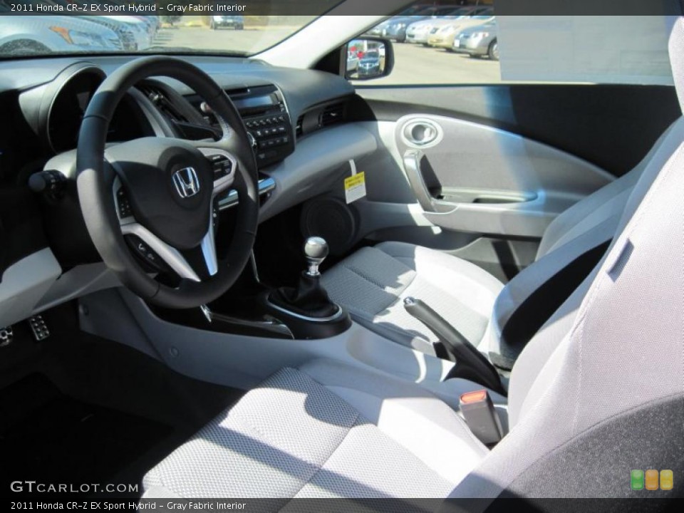 Gray Fabric Interior Prime Interior for the 2011 Honda CR-Z EX Sport Hybrid #45886313