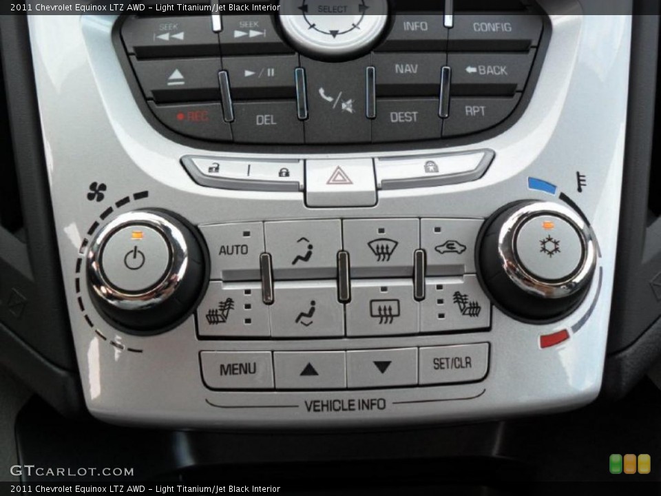 Light Titanium/Jet Black Interior Controls for the 2011 Chevrolet Equinox LTZ AWD #45891606