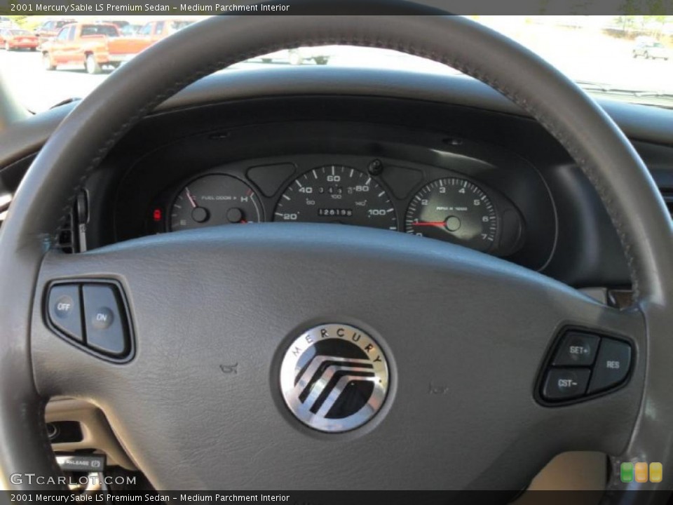 Medium Parchment Interior Steering Wheel for the 2001 Mercury Sable LS Premium Sedan #45892860