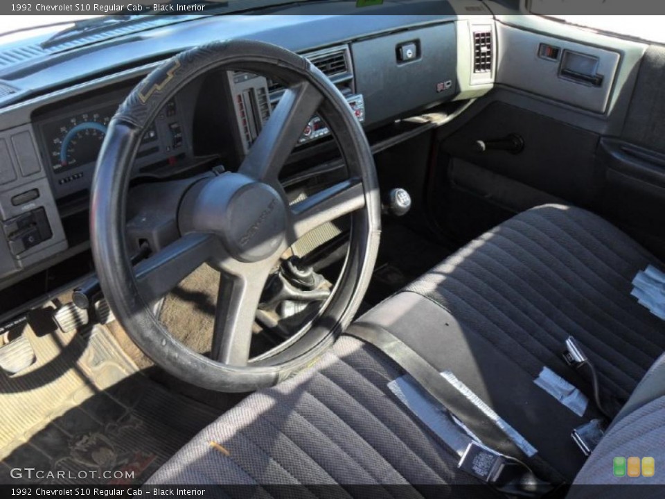 Black Interior Prime Interior for the 1992 Chevrolet S10 Regular Cab #45893097