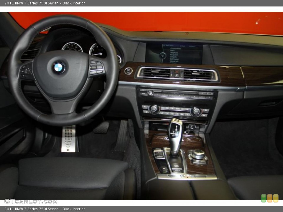 Black Interior Dashboard for the 2011 BMW 7 Series 750i Sedan #45896859