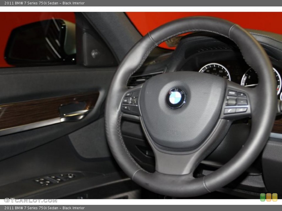 Black Interior Steering Wheel for the 2011 BMW 7 Series 750i Sedan #45896907