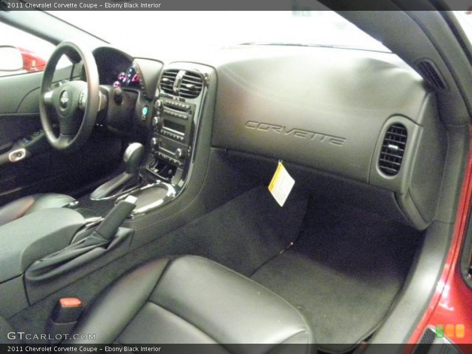 Ebony Black Interior Dashboard for the 2011 Chevrolet Corvette Coupe #45900555