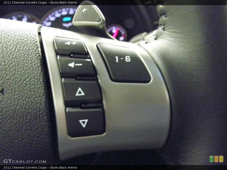Ebony Black Interior Controls for the 2011 Chevrolet Corvette Coupe #45900670